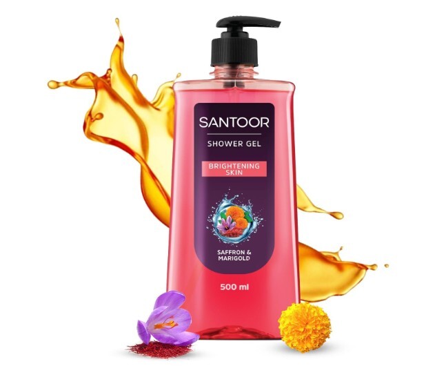 Santoor saffron shower gel
